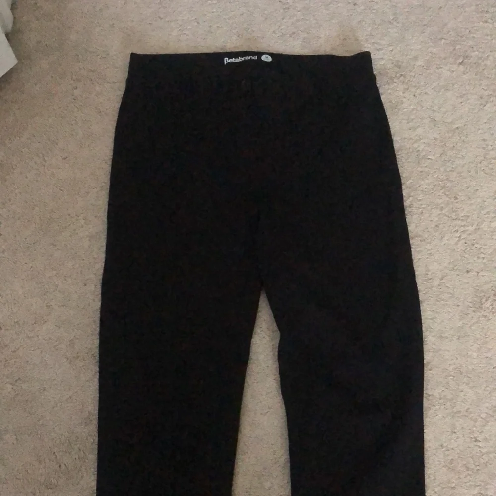 Betabrand Straight Leg Dress Pant Yoga Pant Medium Long Black